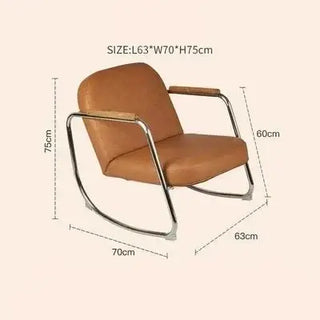 Metal Minimalist Rocking Lounge Chair - Modern Style-Sofa Chairs