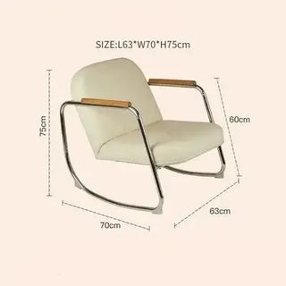 Metal Minimalist Rocking Lounge Chair - Modern Style-Sofa Chairs