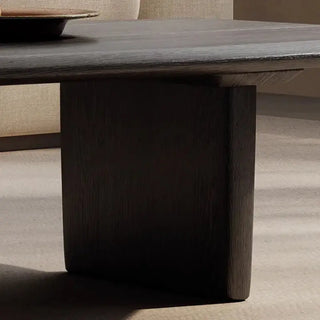 Mid Century Black Smoked Oak Wood-Coffee Table