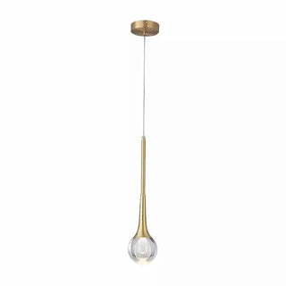 Minimalist Brass Crystal Pendant Light Decorative Round Chandelier-Pendant Lights