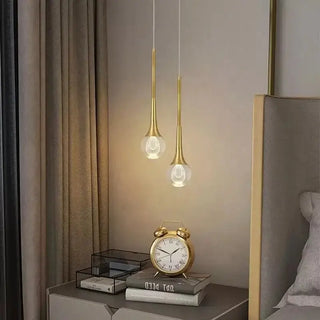 Minimalist Brass Crystal Pendant Light Decorative Round Chandelier-Pendant Lights