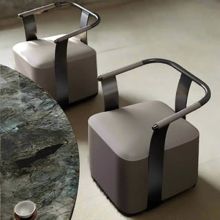 Minimalist Genuine Leather Dining Chair