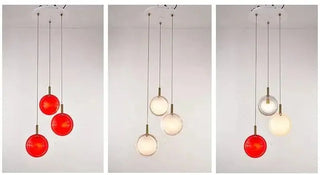 Minimalist Glass Stone Pendant Staircase Chandelier Lighting-Staircase Chandeliers