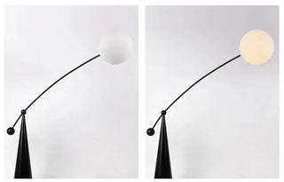 Minimalist Globe Edge Floor Lamp – E27 Base, Polished Stainless Steel-Lamps