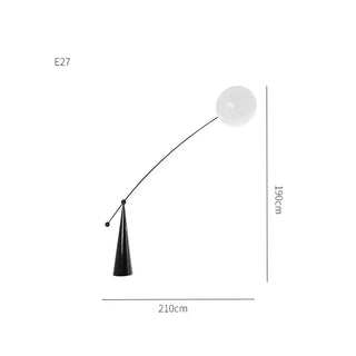 Minimalist Globe Edge Floor Lamp – E27 Base, Polished Stainless Steel-Lamps