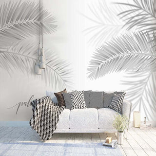 Minimalist Harmony Workspace Mural Wallpaper-Flower & Leaf Wallpaper