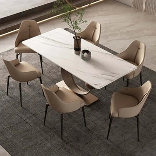 Minimalist Italian Rock Slate Dining Table-Dining Tables