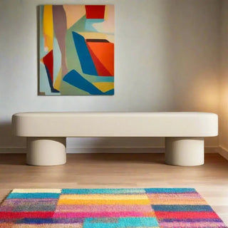 Minimalist Leather Shoe Changing Bench – Modern Upholstered-Benches