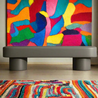 Minimalist Leather Shoe Changing Bench – Modern Upholstered-Benches