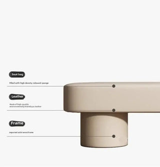 Minimalist Leather Shoe Changing Bench – Modern Upholstered-Benches