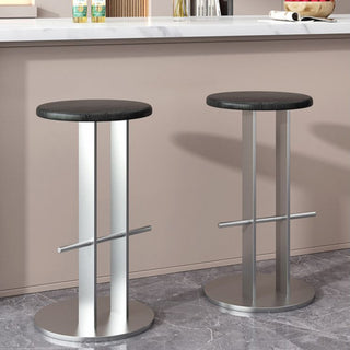 GraffitiWallArt-Minimalist Platform Bar Counter – Modern Stainless Steel Design