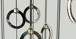 Minimalist Rings Staircase Chandelier-Staircase Chandeliers