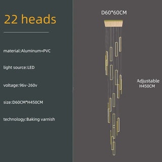 Minimalist Staircase Chandeliers - Elevate Your Space-Staircase Chandeliers