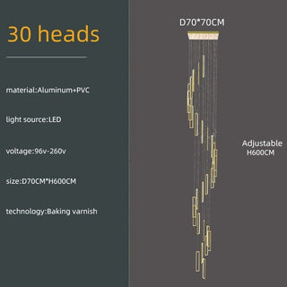 Minimalist Staircase Chandeliers - Elevate Your Space-Staircase Chandeliers