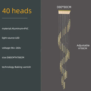 Minimalist Staircase Chandeliers - Elevate Your Space-Staircase Chandeliers