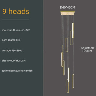 Minimalist Staircase Chandeliers - Elevate Your Space-Staircase Chandeliers