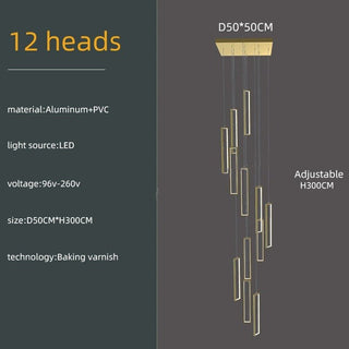 Minimalist Staircase Chandeliers - Elevate Your Space-Staircase Chandeliers