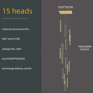 Minimalist Staircase Chandeliers - Elevate Your Space-Staircase Chandeliers