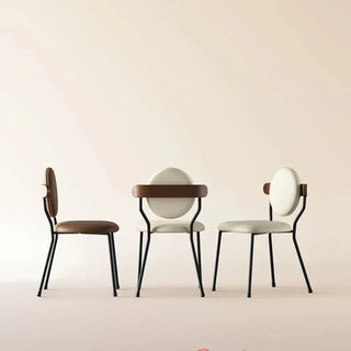 Minimalist Wrought Accent Dining Chair-Dining Chairs
