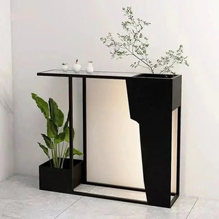 Minimalist Wrought Iron Console Table with Light-Console Tables