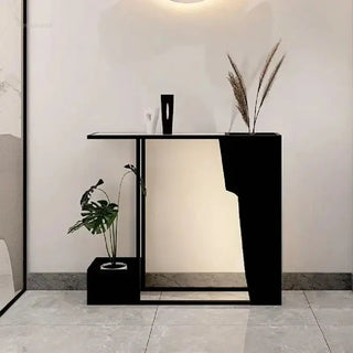Minimalist Wrought Iron Console Table with Light-Console Tables