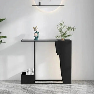 Minimalist Wrought Iron Console Table with Light-Console Tables