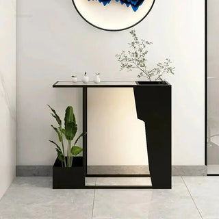 Minimalist Wrought Iron Console Table with Light-Console Tables