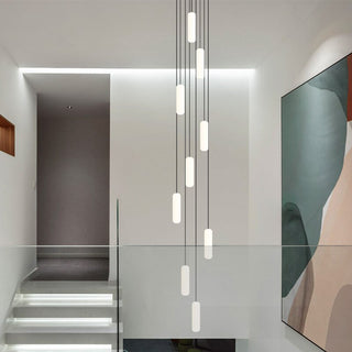 Minimalistic Long Drop LED Staircase Chandelier Lighting-Staircase Chandeliers