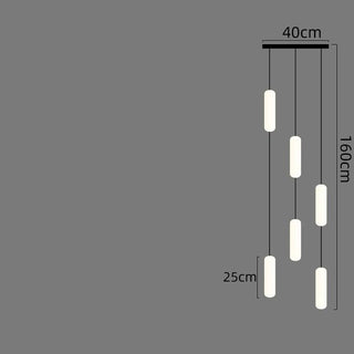 Minimalistic Long Drop LED Staircase Chandelier Lighting-Staircase Chandeliers