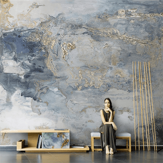 Misty Marble Wallpaper Mural - Enhance Your Walls-Marble Design Wallpaper