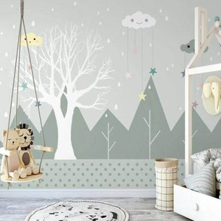 Misty Mountain Adventure Baby Room Wallpaper-Kids Room Wallpaper