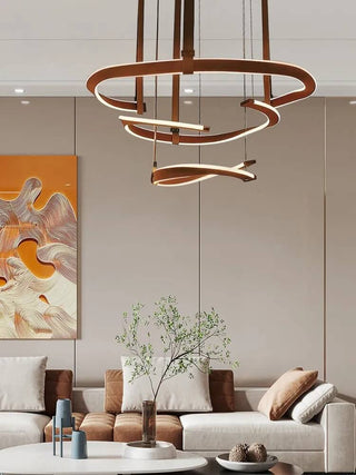 ModaLux Leather Craft LED Chandelier-Chandeliers