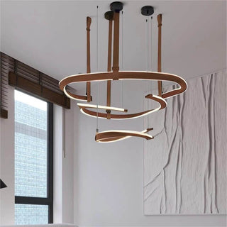 ModaLux Leather Craft LED Chandelier-Chandeliers
