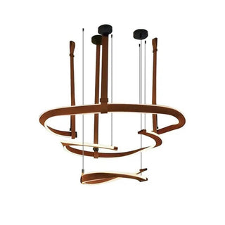 ModaLux Leather Craft LED Chandelier-Chandeliers