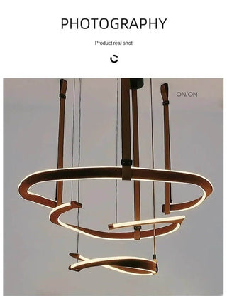 ModaLux Leather Craft LED Chandelier-Chandeliers