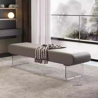 Modern Acrylic Shoe Bench – Stylish Entryway-Benches