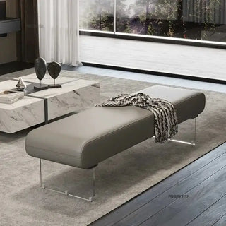 Modern Acrylic Shoe Bench – Stylish Entryway-Benches