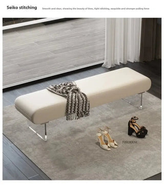 Modern Acrylic Shoe Bench – Stylish Entryway-Benches