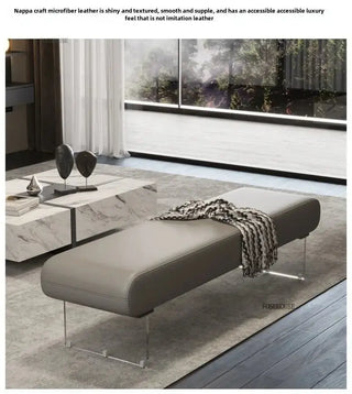 Modern Acrylic Shoe Bench – Stylish Entryway-Benches