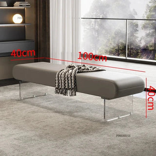 Modern Acrylic Shoe Bench – Stylish Entryway-Benches