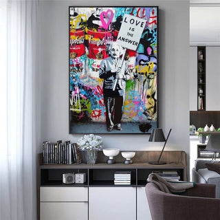 Modern Banksy Art Canvas Posters - Abstract Portrait Print for Wall Decor-Wall Posters