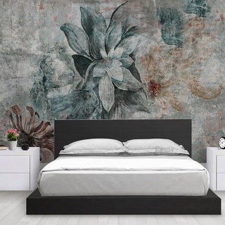 Modern Chic Floral Mural Wallpaper-Flower & Leaf Wallpaper