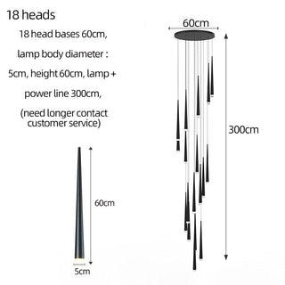 Modern Duplex Attic Pendant Lamp-Staircase Chandeliers