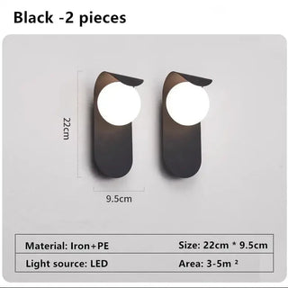 Modern Globe Shade Wall Light – G9 LED Wall Lamp for Bedroom &amp; Hallway