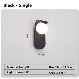 Modern Globe Shade Wall Light – G9 LED Wall Lamp for Bedroom &amp; Hallway