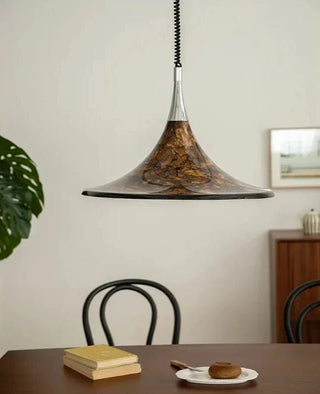 Modern Horn-Shaped LED Pendant Light – Sleek Iron Finish-Pendant Lights