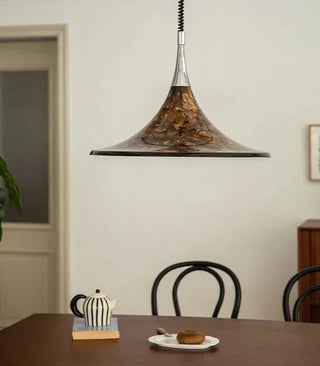 Modern Horn-Shaped LED Pendant Light – Sleek Iron Finish-Pendant Lights