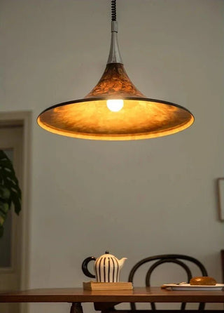 Modern Horn-Shaped LED Pendant Light – Sleek Iron Finish-Pendant Lights