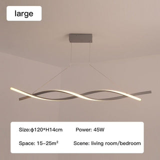 Modern LED Pendant Lamp, Dimmable Black Gold Chandelier-Kitchen Island
