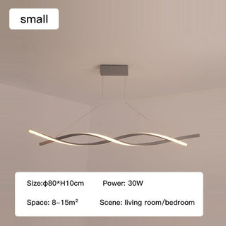 Modern LED Pendant Lamp, Dimmable Black Gold Chandelier-Kitchen Island